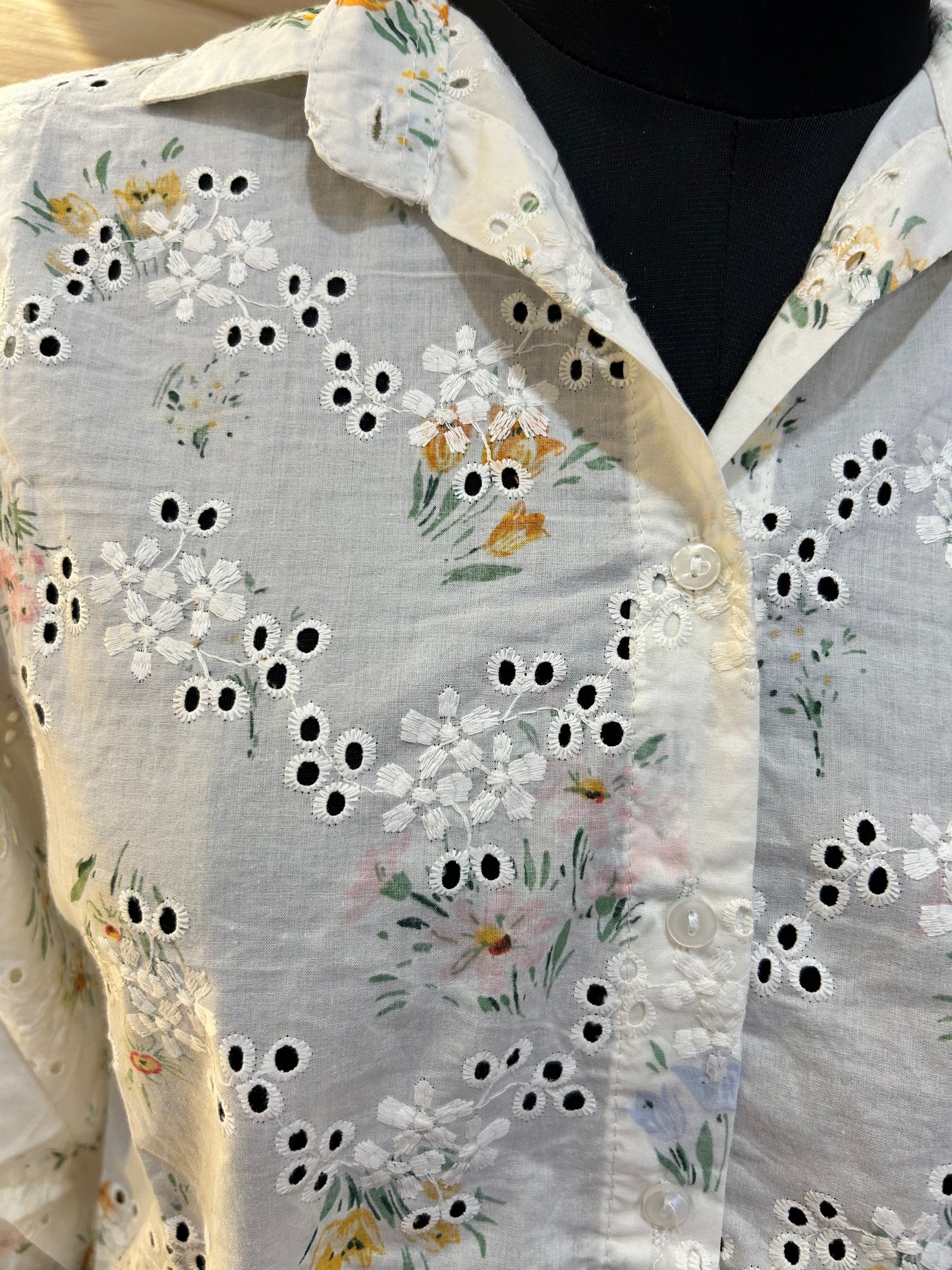 Off-White floral embroidered shirts