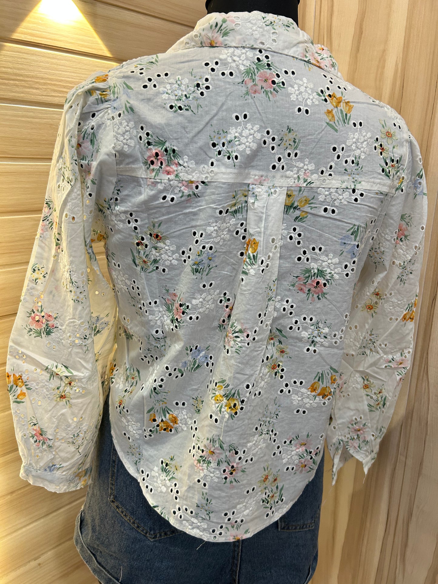 Off-White floral embroidered shirts