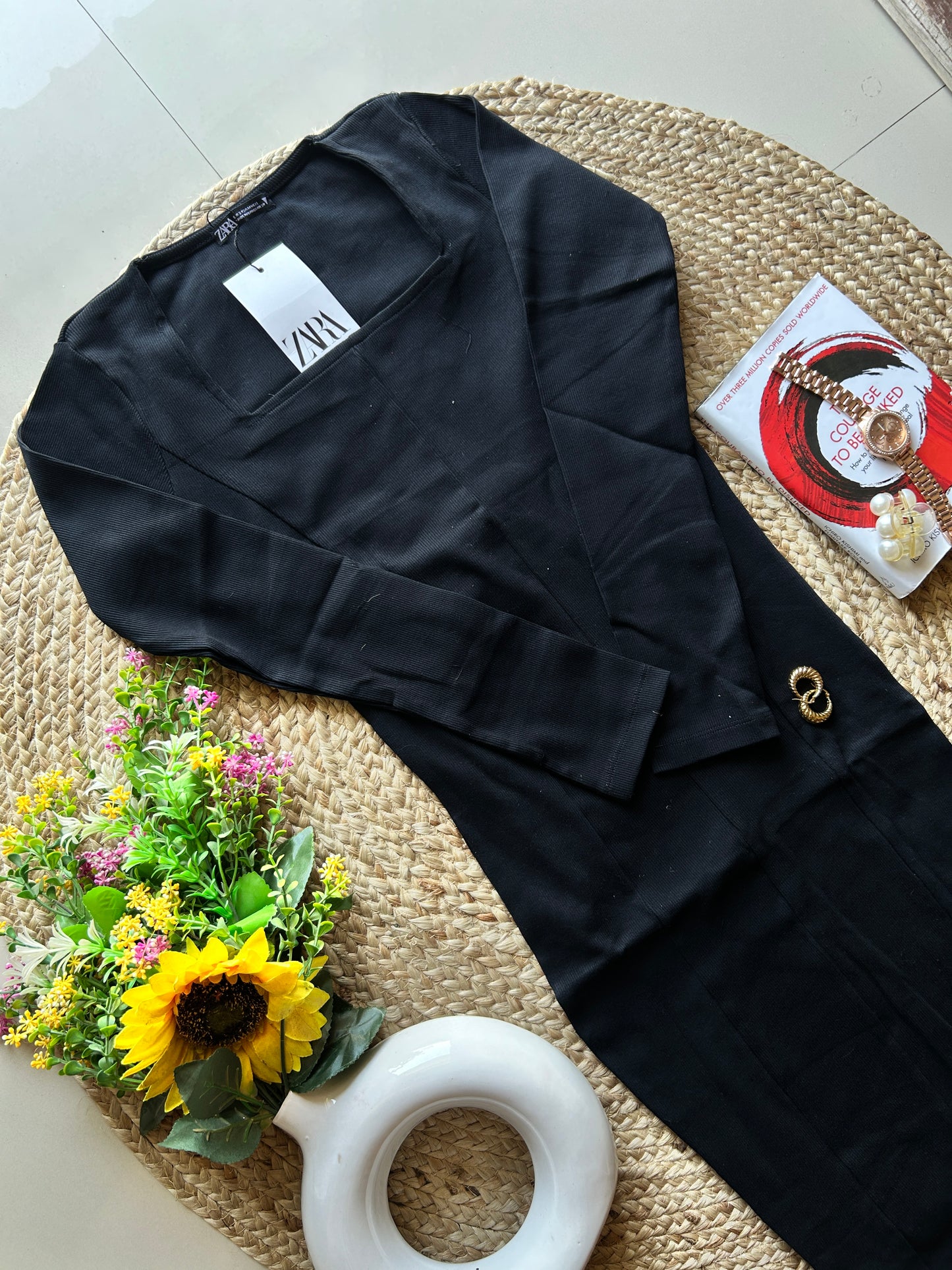 Zara Bodycon dress-BLACK