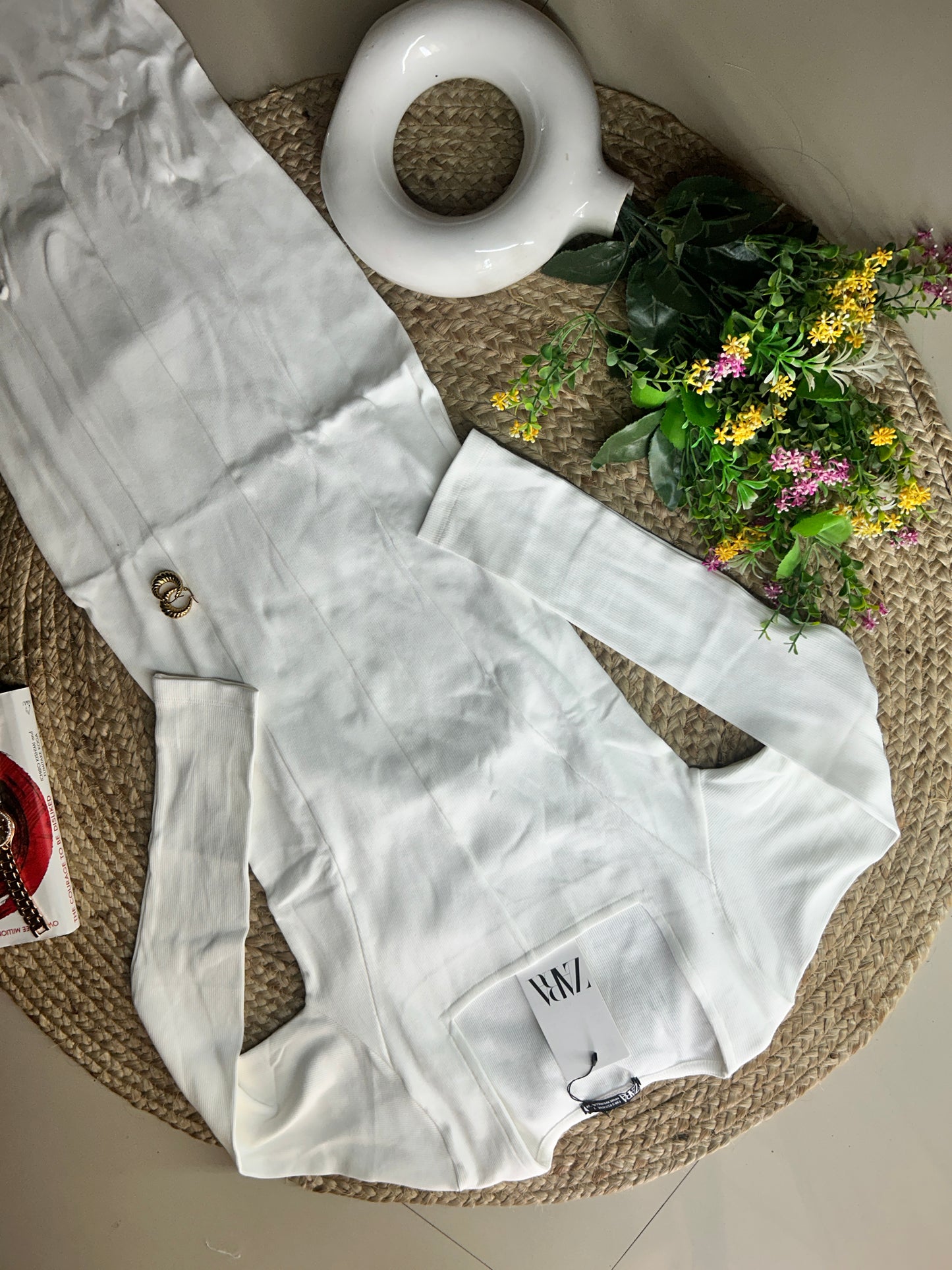 Zara Bodycon  dress-WHITE