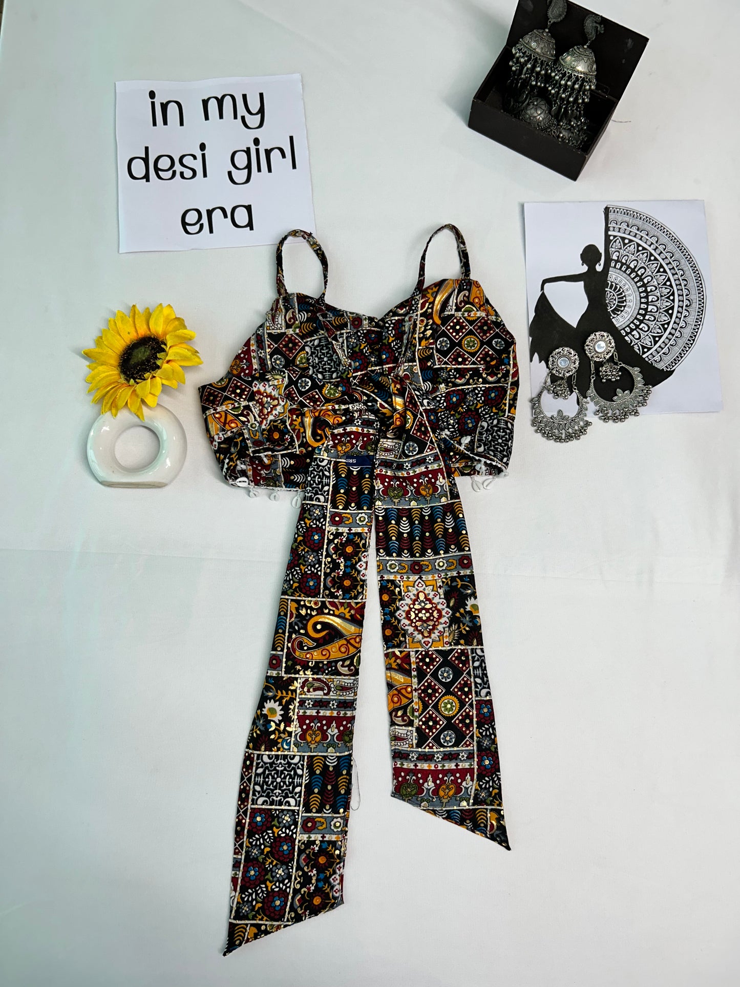 Black printed cute  co-ord set