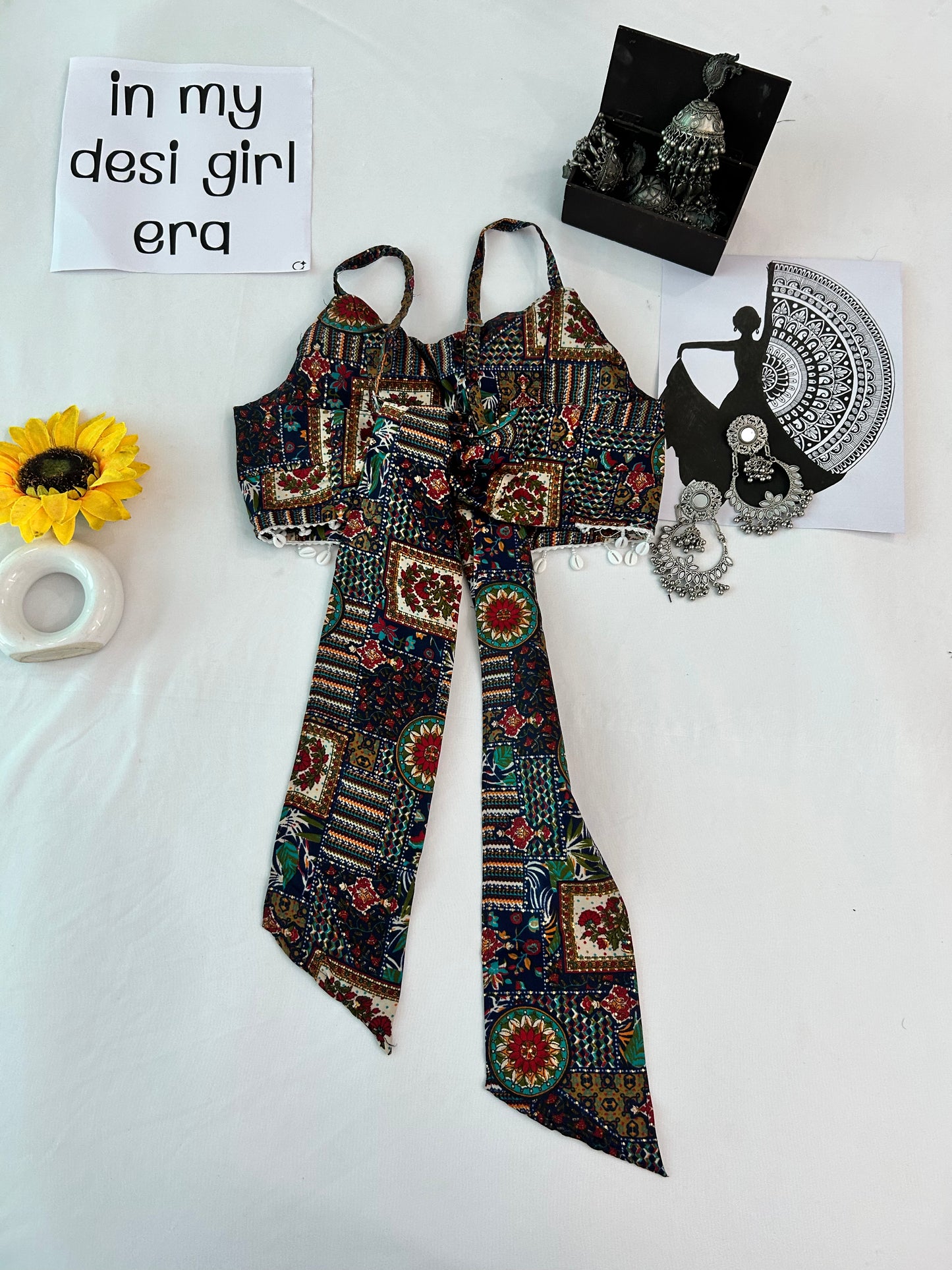 Navy blue   printed cute  co-ord set