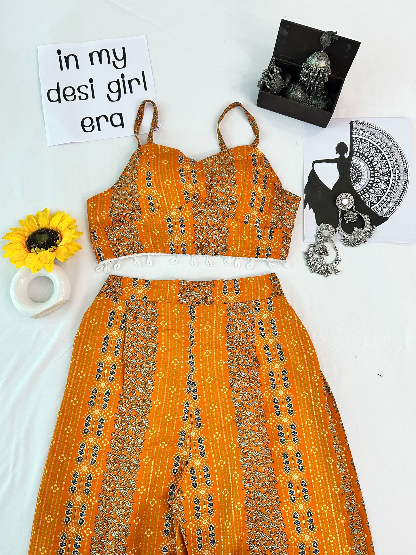 Yellow cute printed  co-ord set