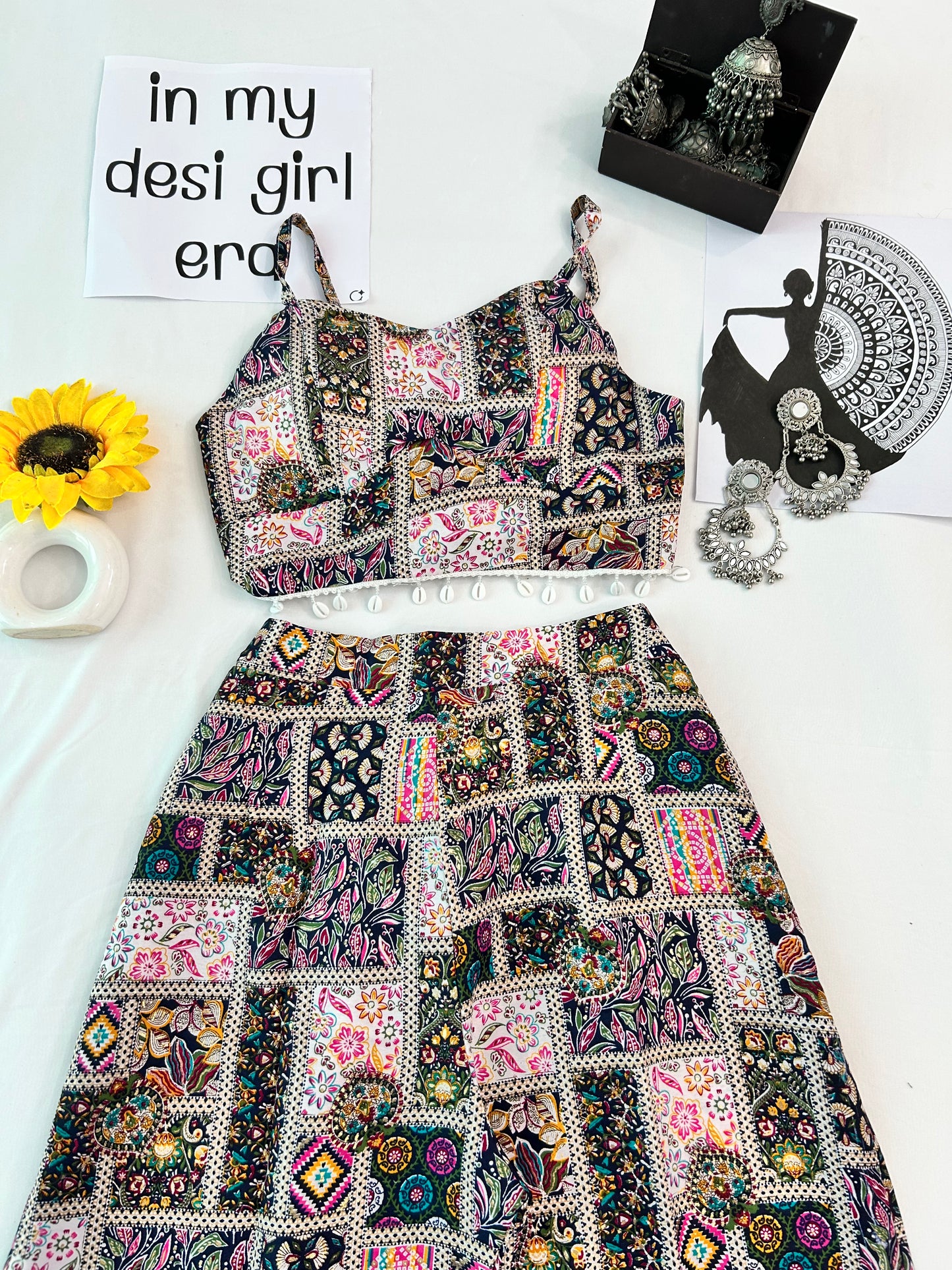 pink cute printed  co-ord set