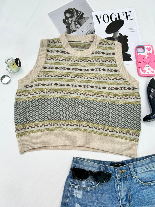 Pastel printed vest