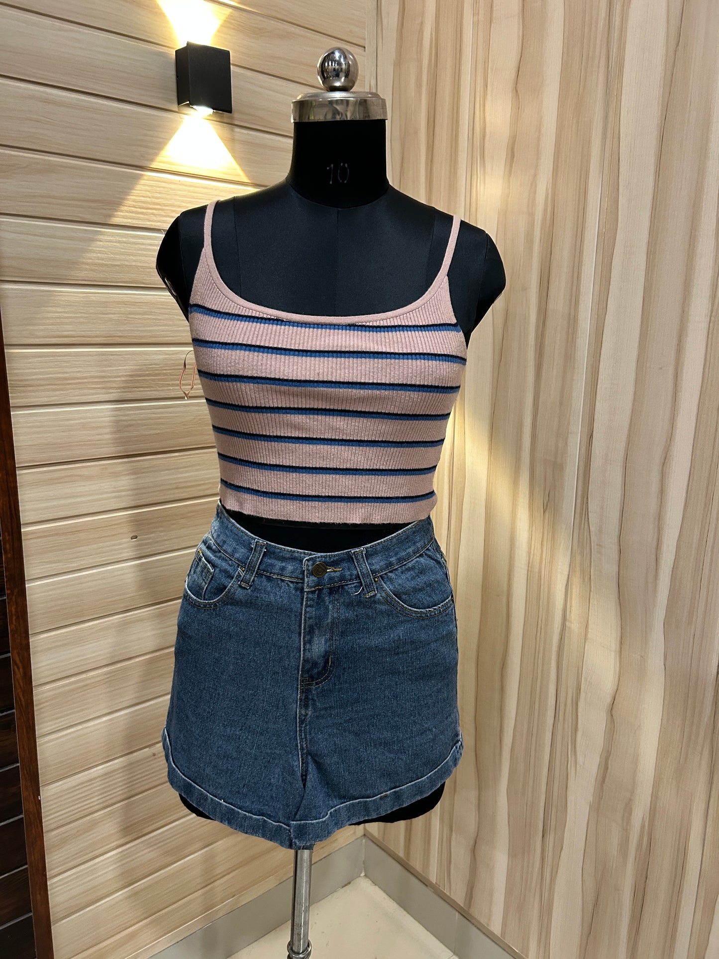 Pinkblack stripe tank (Copy)