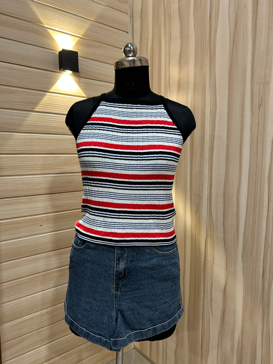 Red black stripe tank