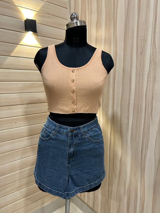 Peach crop ribbed