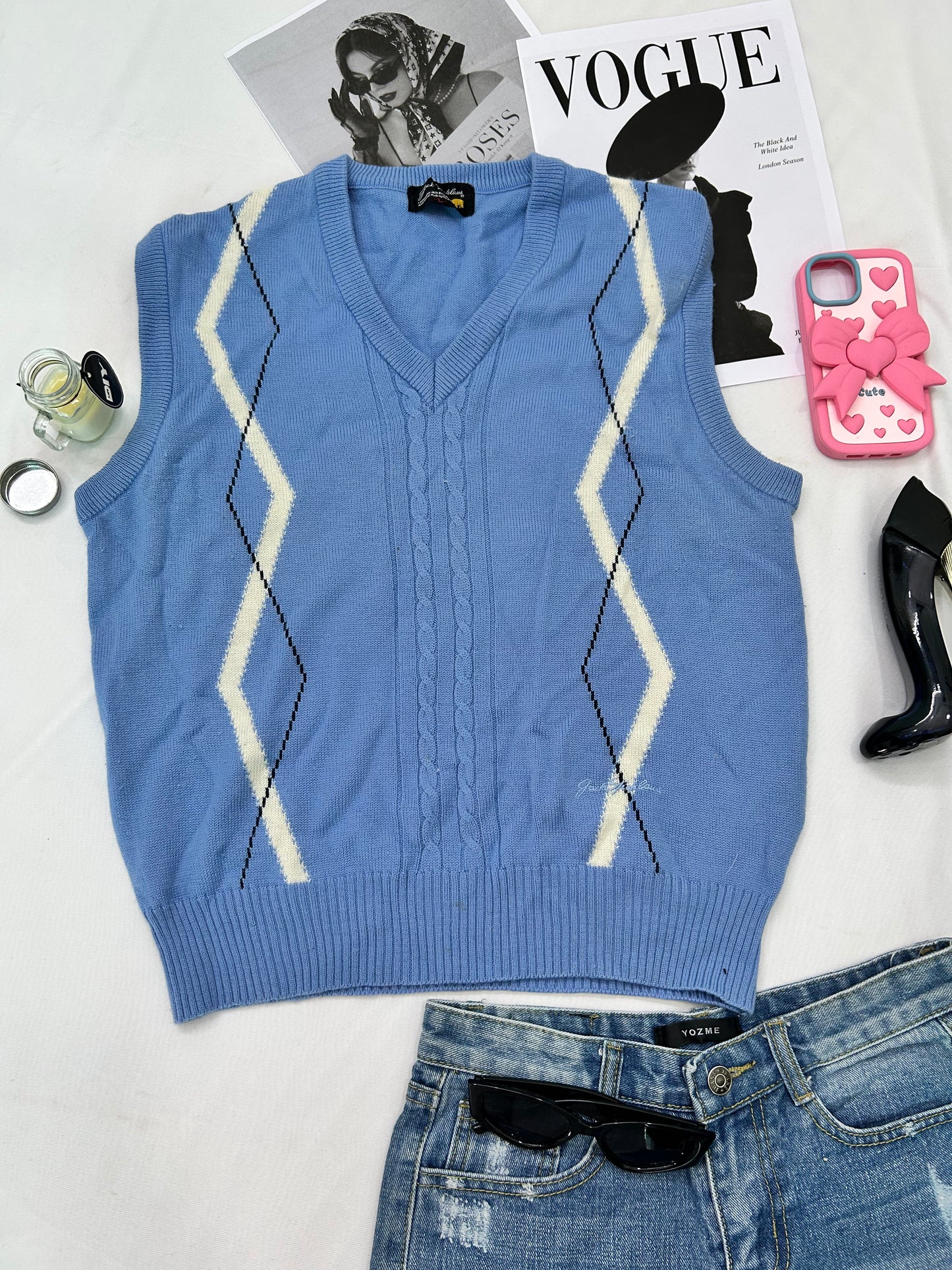 Blue cute vest