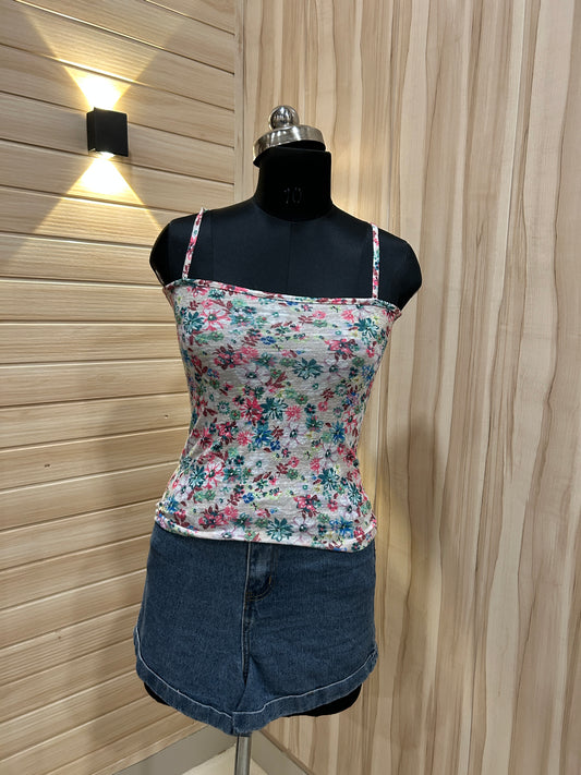 Floral cute tank