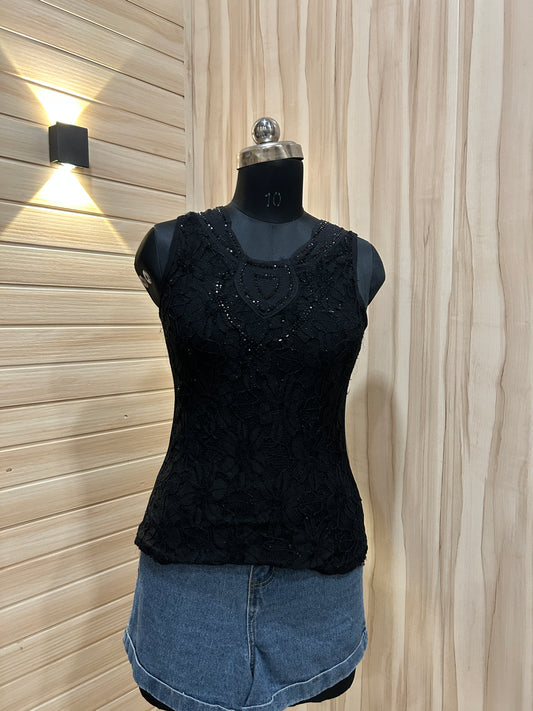 Black Lacey tank