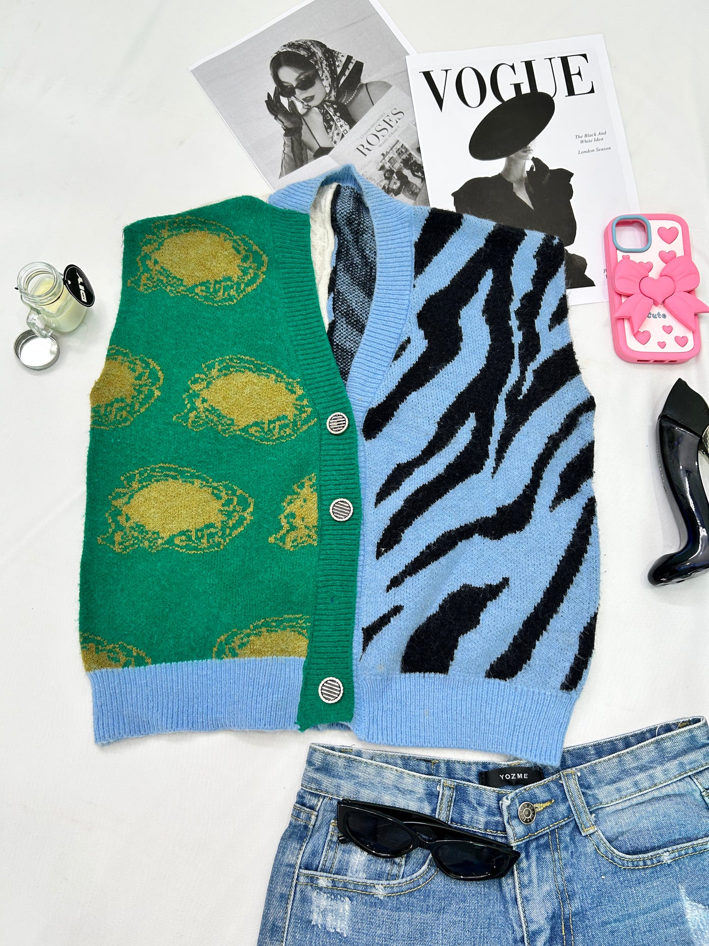 Blue abstract with buttons