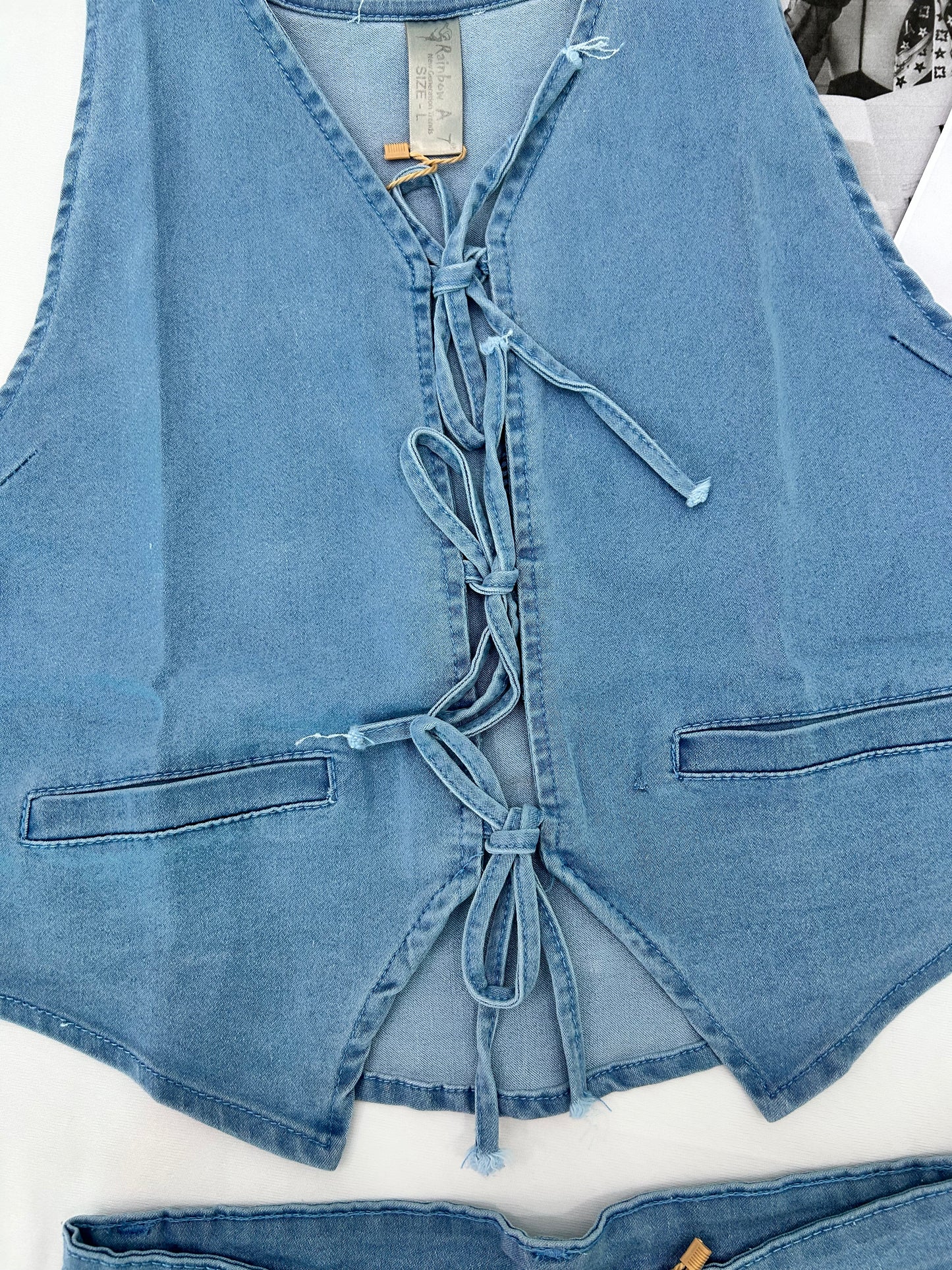 Denim Short Skirt co -ord