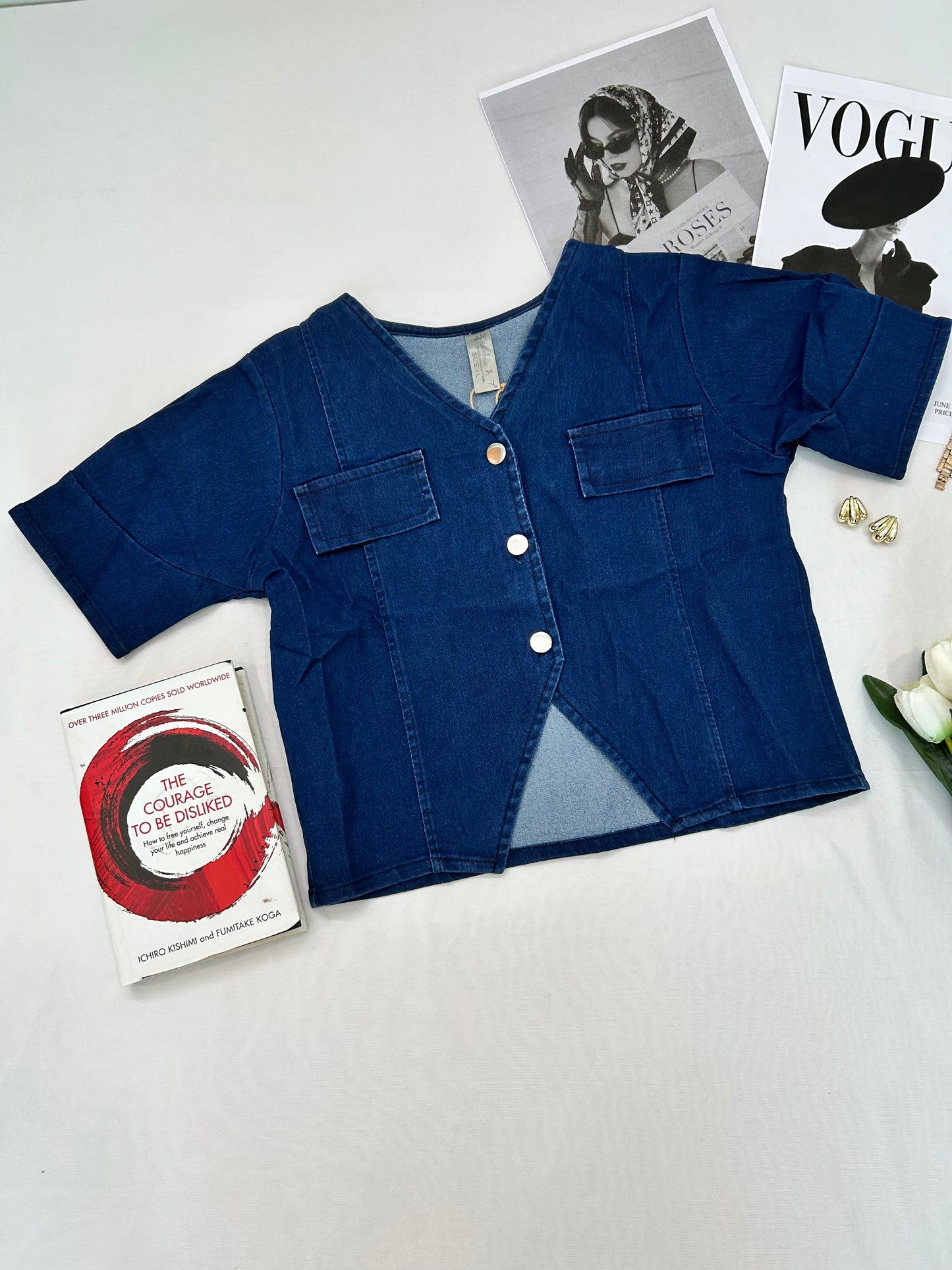 Denim Dark  Skirt co -ord