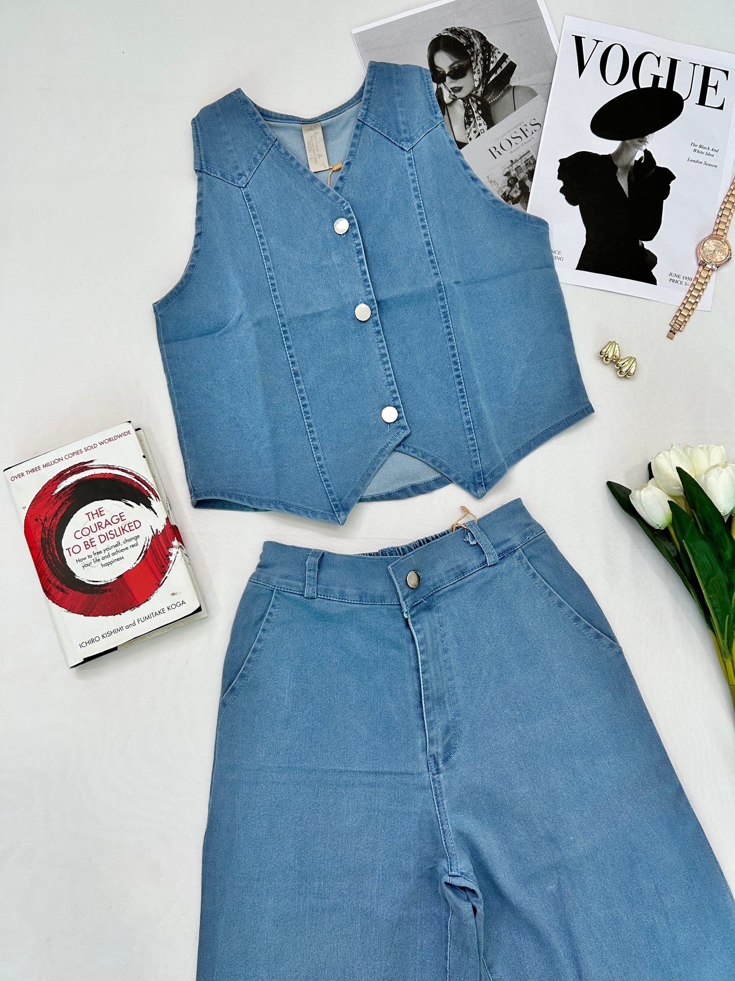 Denim Pants  co -ord