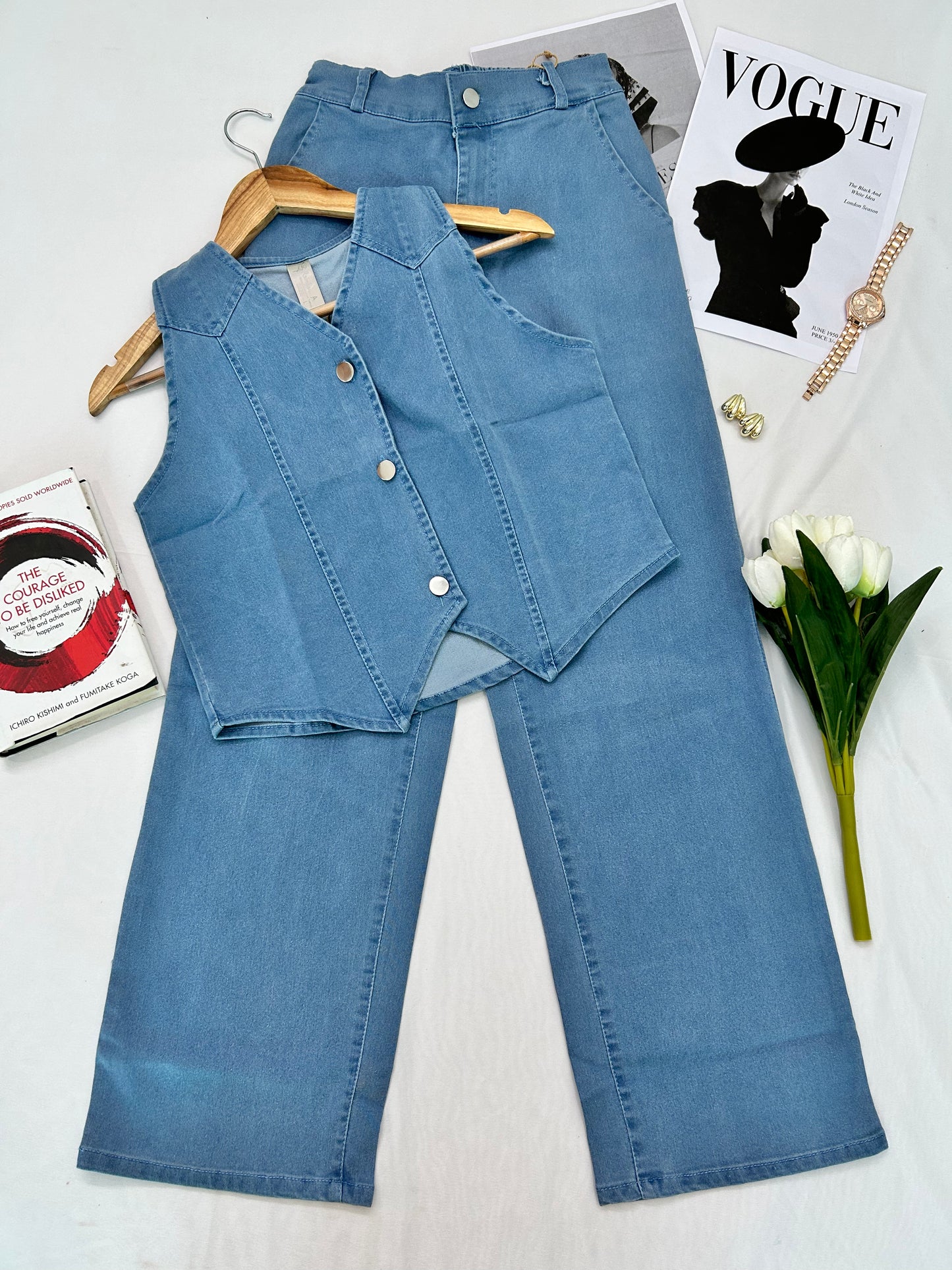 Denim Pants  co -ord