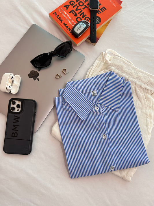 Blue stripe shirt