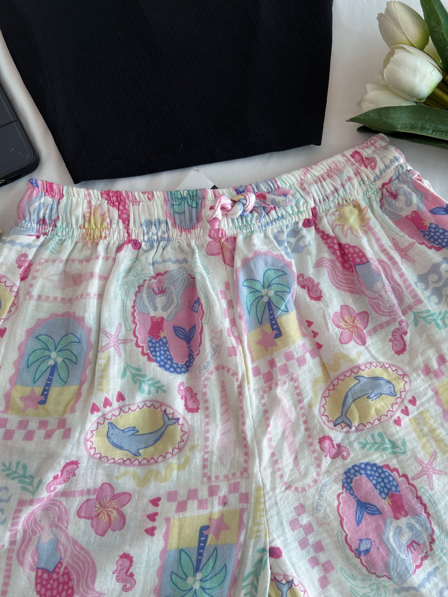Pretty printed  Mul cotton shorts