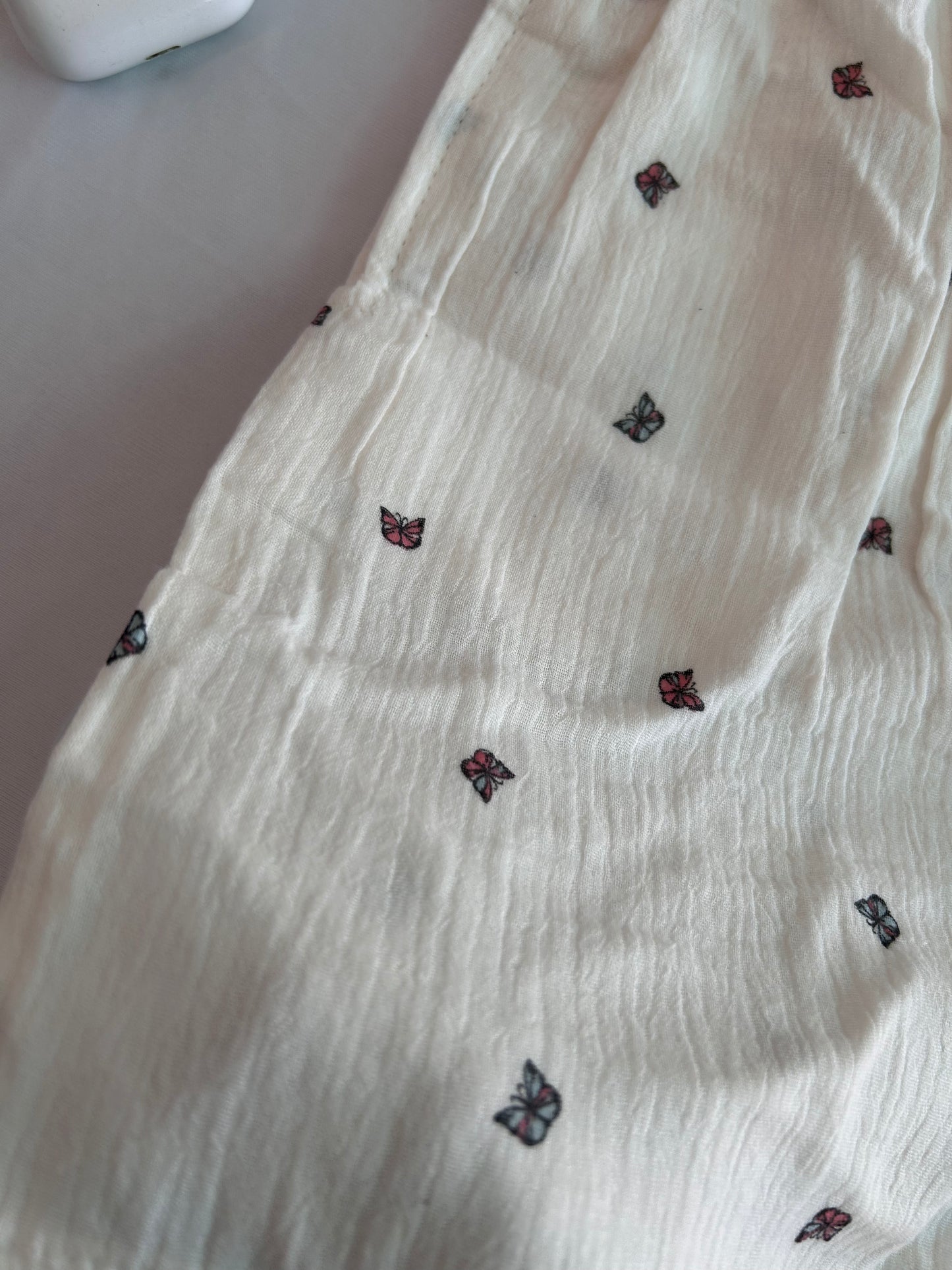 Butterfly printed Mul cotton shorts