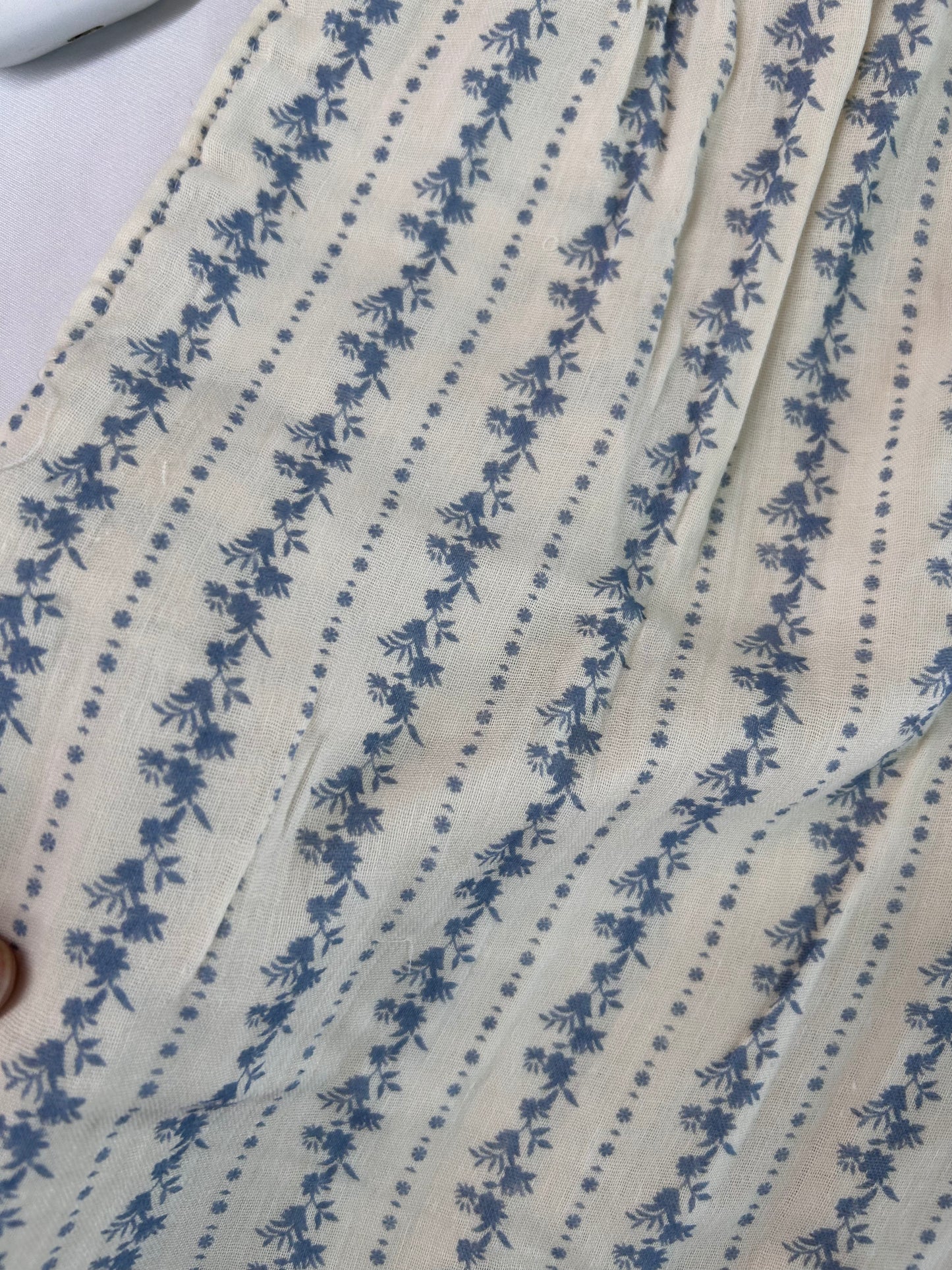 Blue printed printed Mul cotton shorts