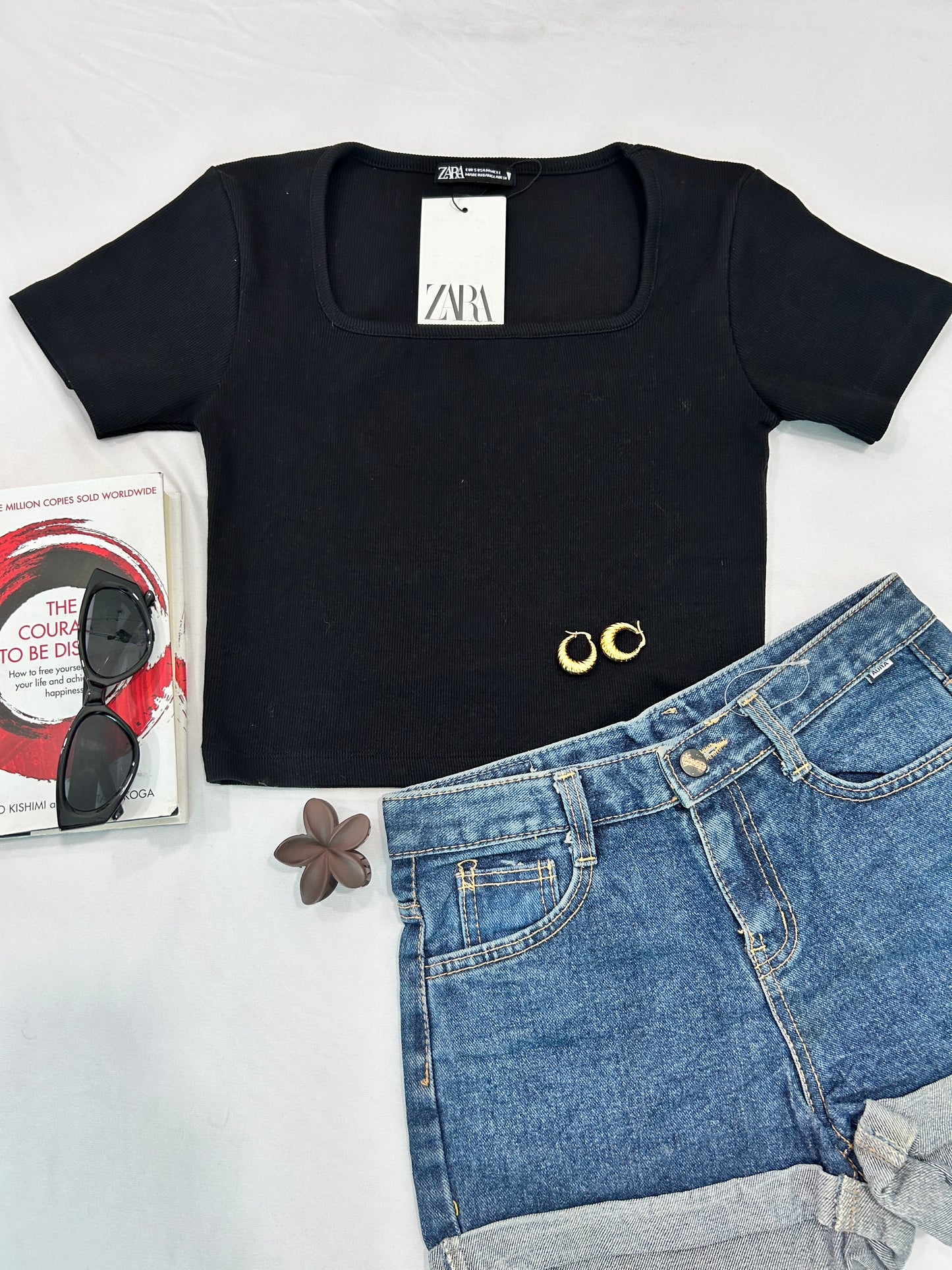 Solid Square neck -Black