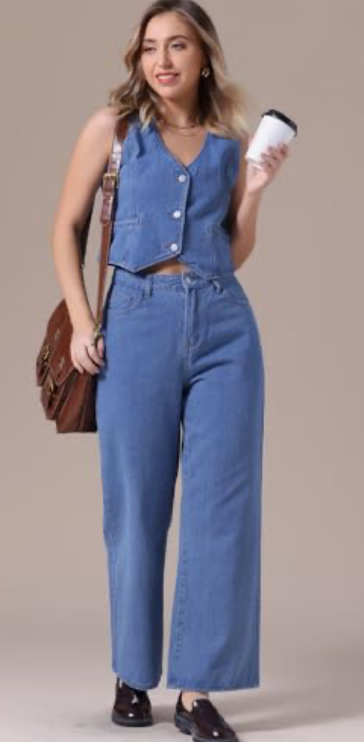 Denim Pants  co -ord