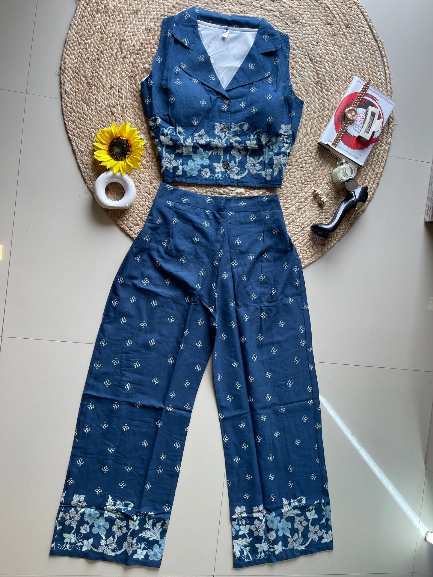 Blue prettiest floral printed co-ord set