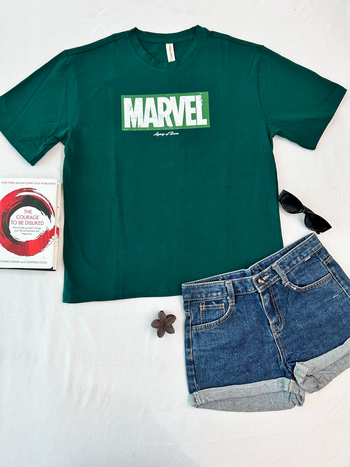 MARVEL-Green T-SHIRT