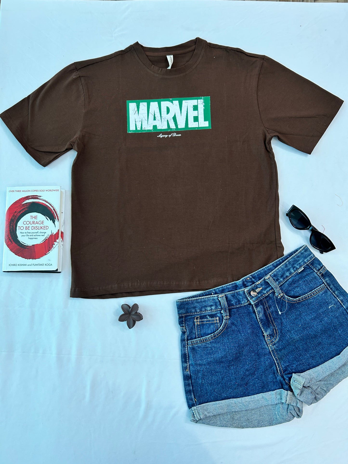 MARVEL-BROWN T-SHIRT