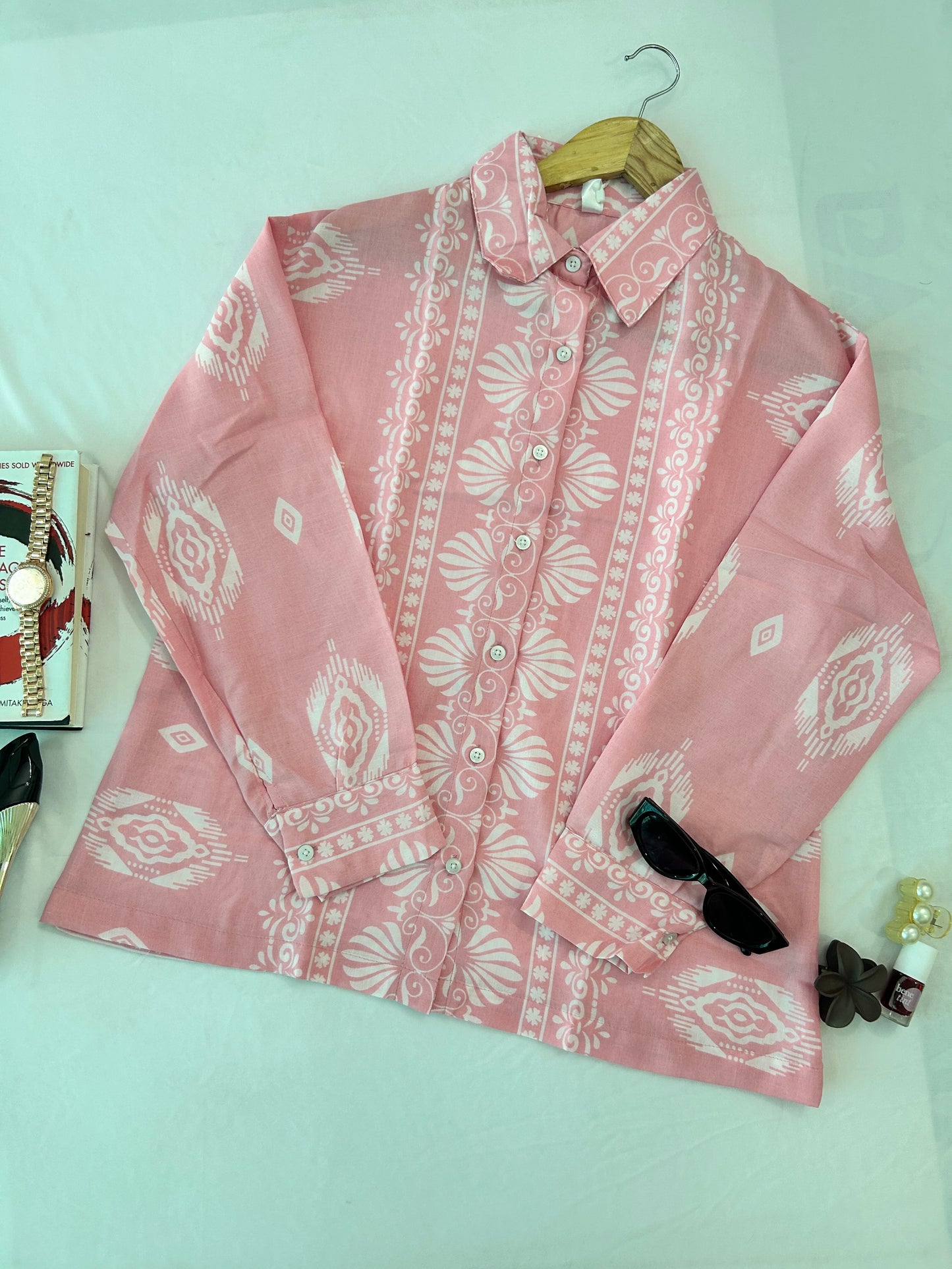 Printed Co-rd set -Pink