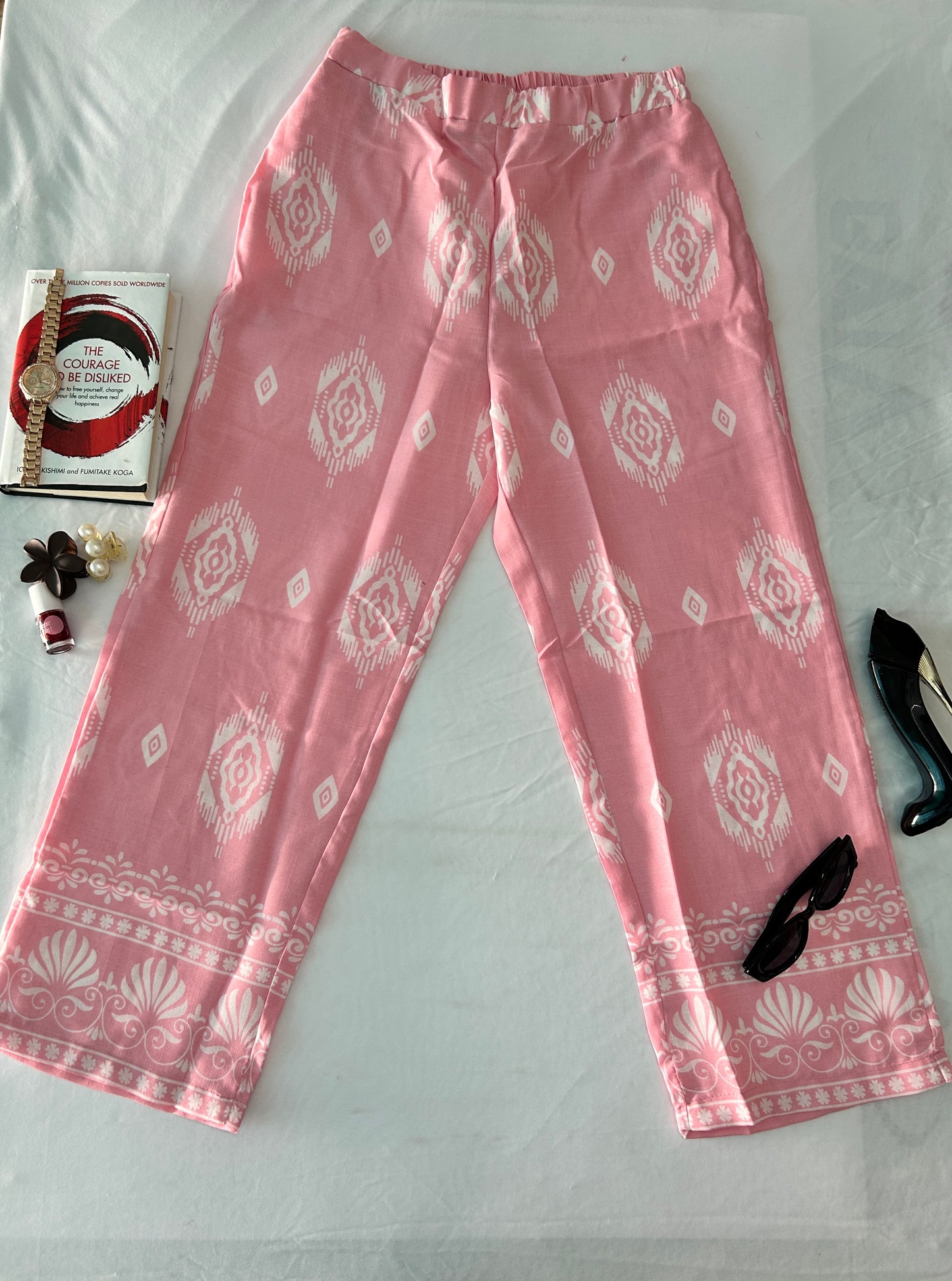 Printed Co-rd set -Pink