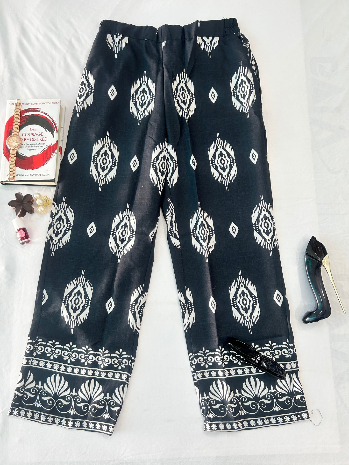 Printed Co-rd set -BLACK