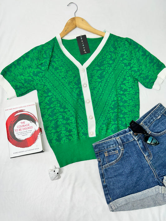 Pretty green korean top