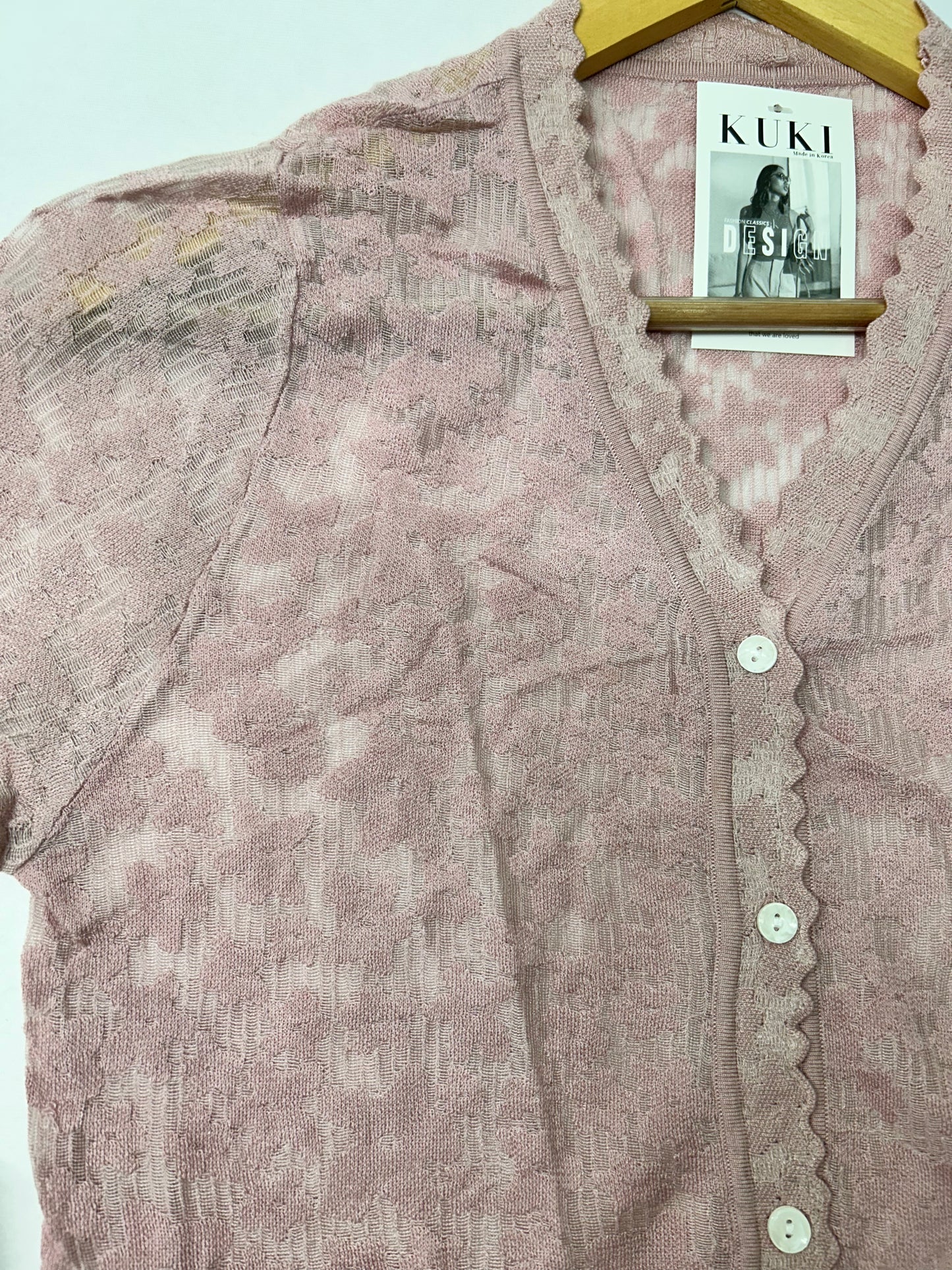 Pink Lacey korean top