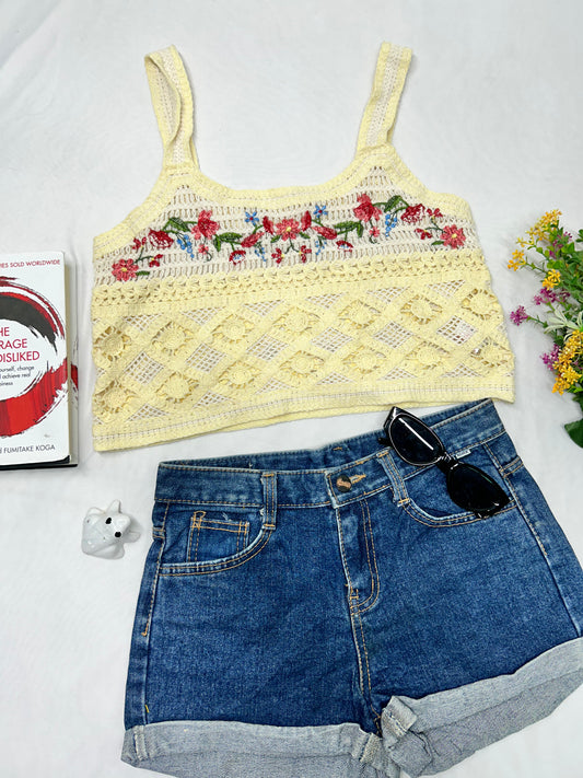 Cute Crochet tank TOP