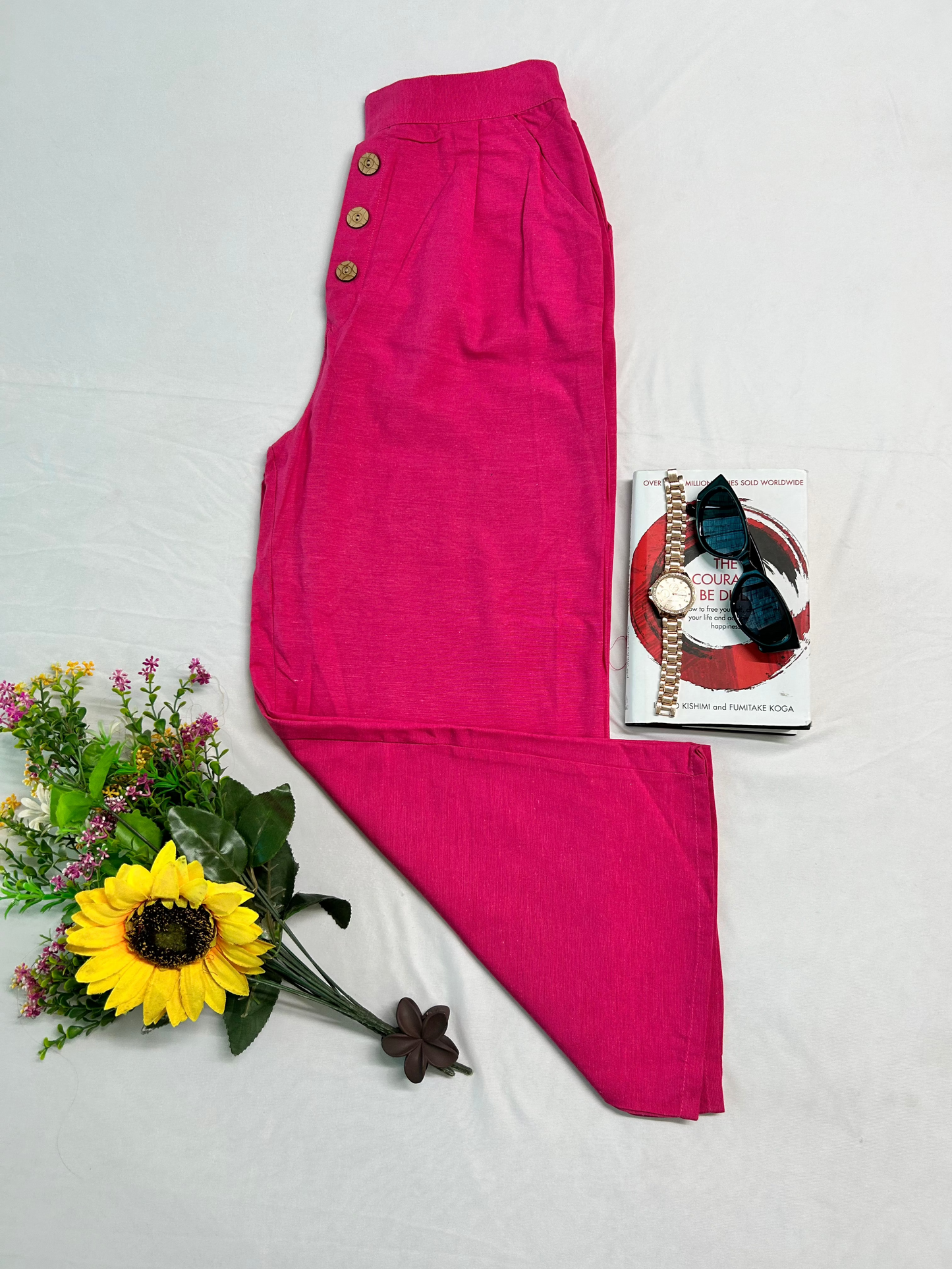 Linen pant -Pink