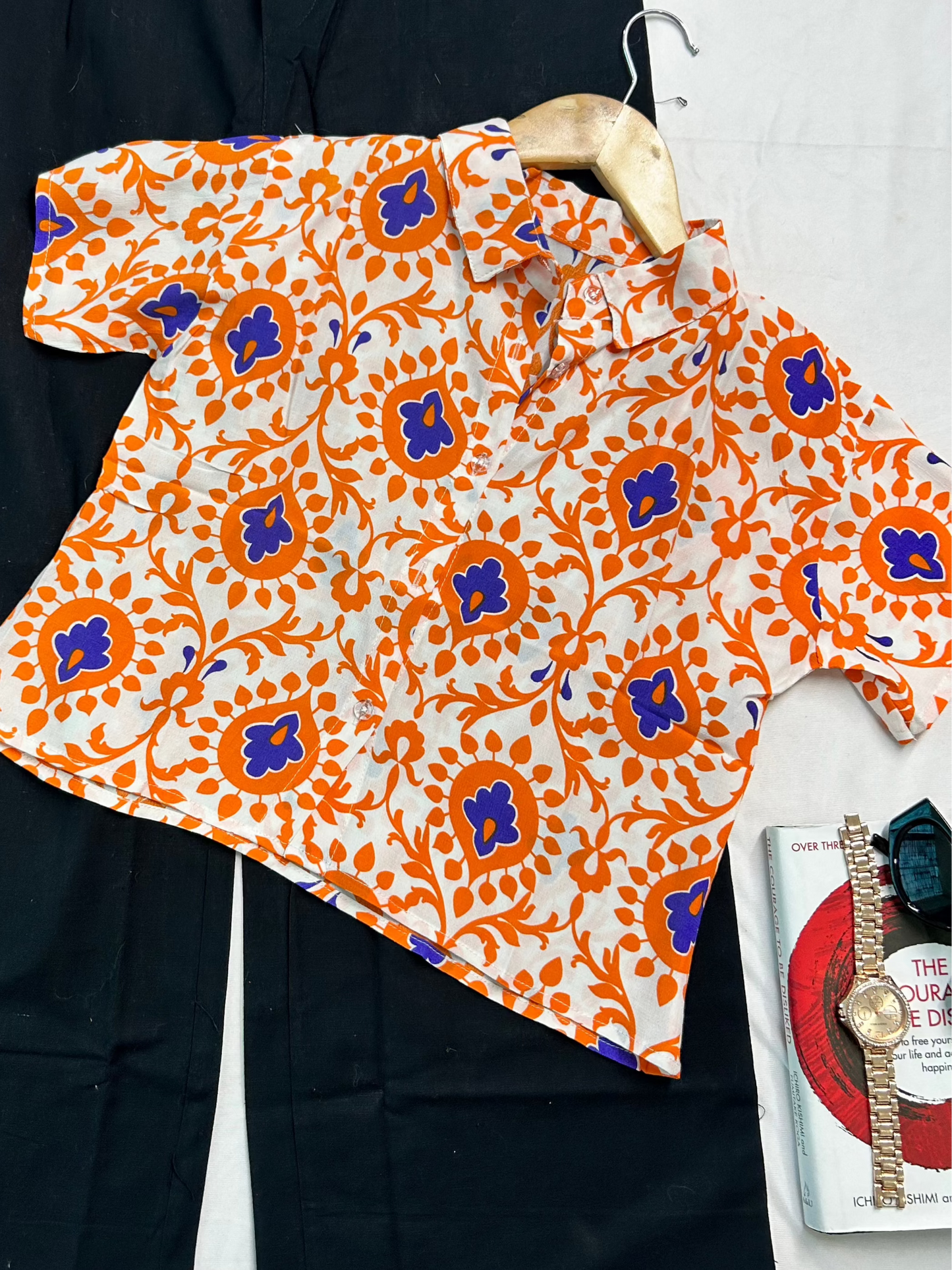 Cute orange crop shirt