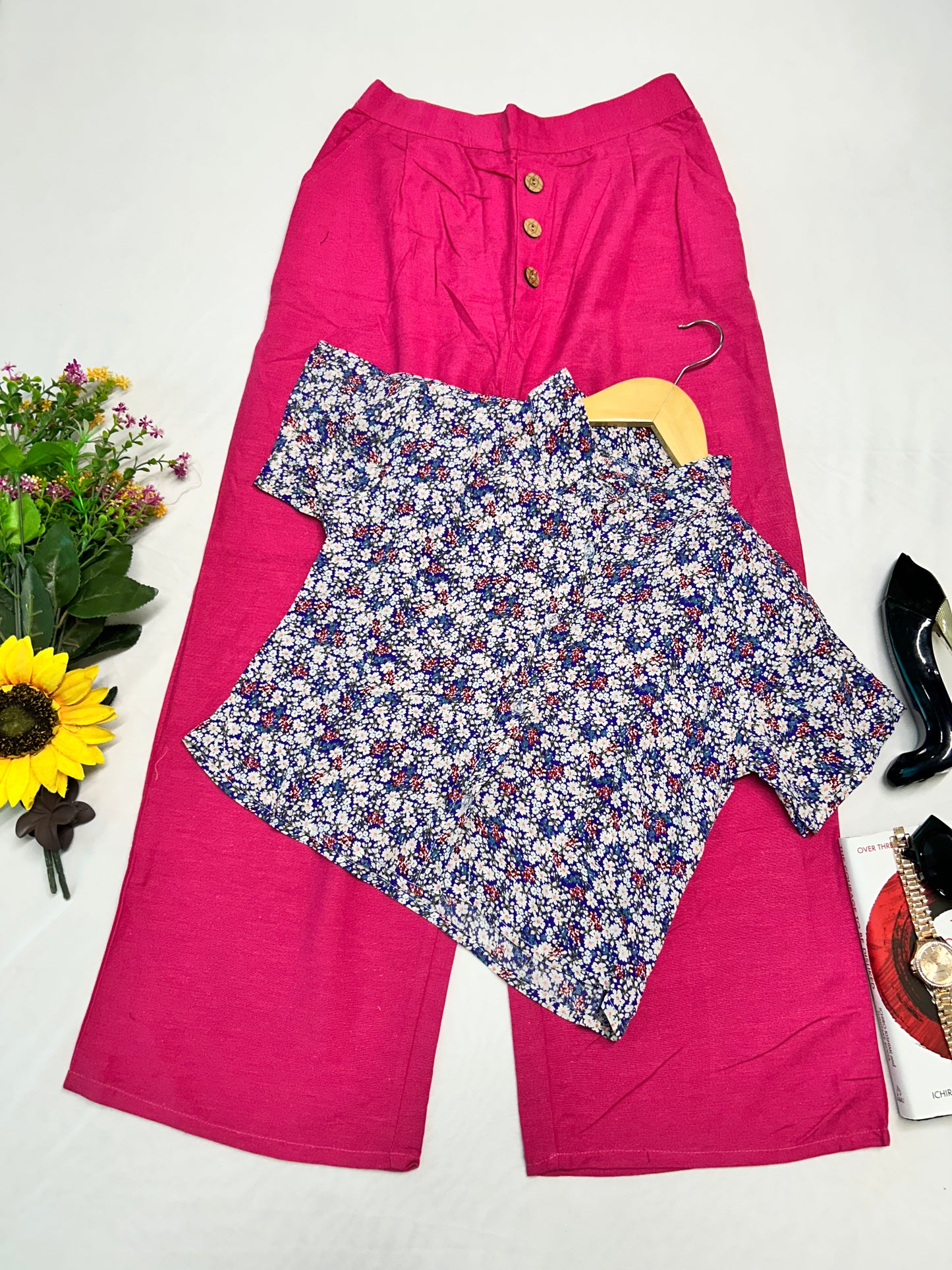 Cute floral  crop shirt