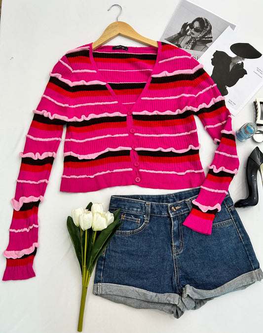 Pink striped cutie top