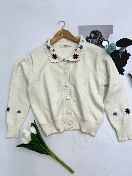 OFF WHITE  floral cardigan