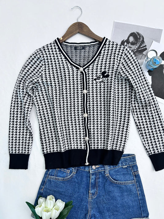 Black and white Mickey Mouse