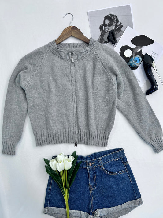 Grey Zipper