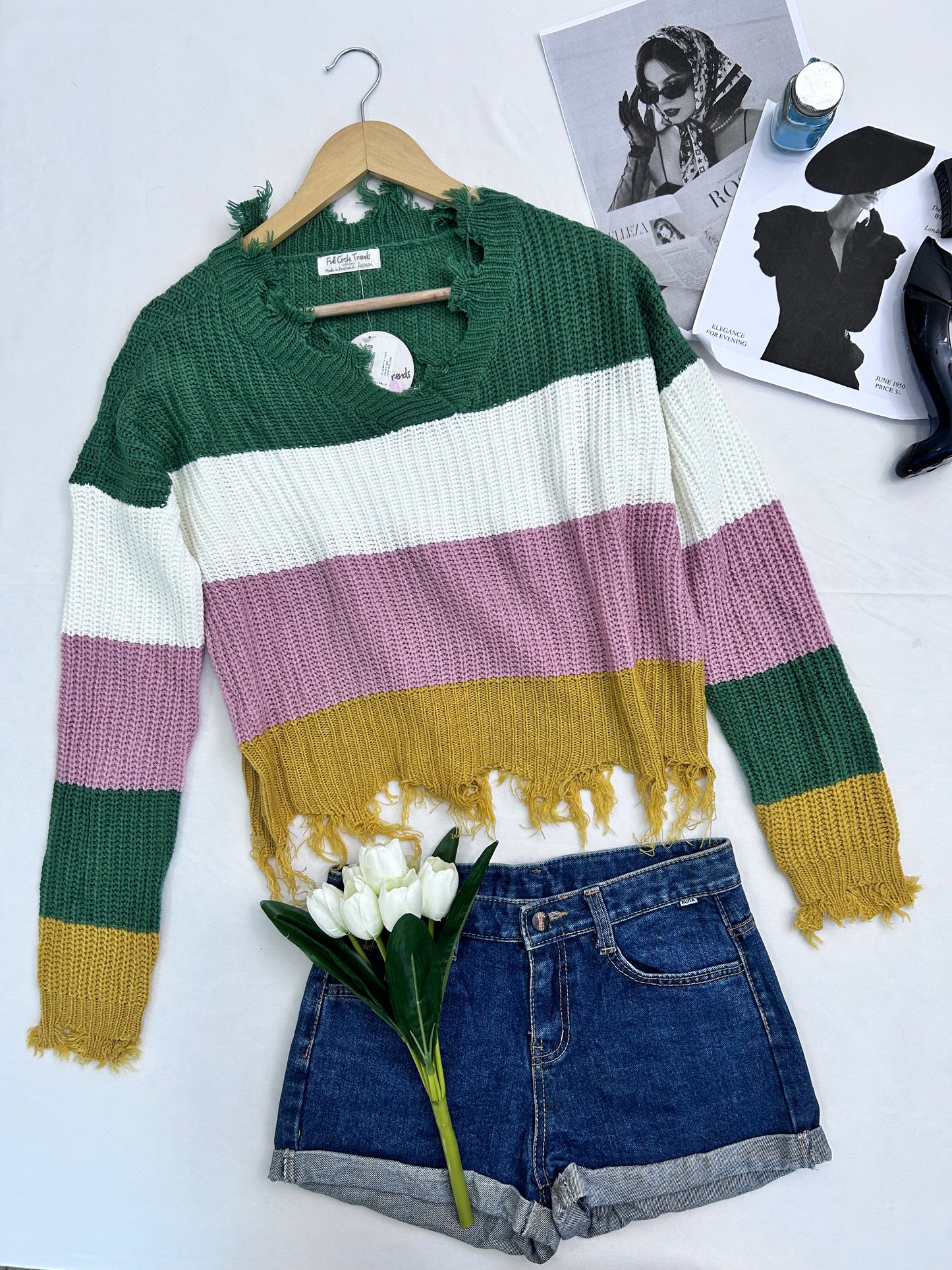 Preety stripe pullover