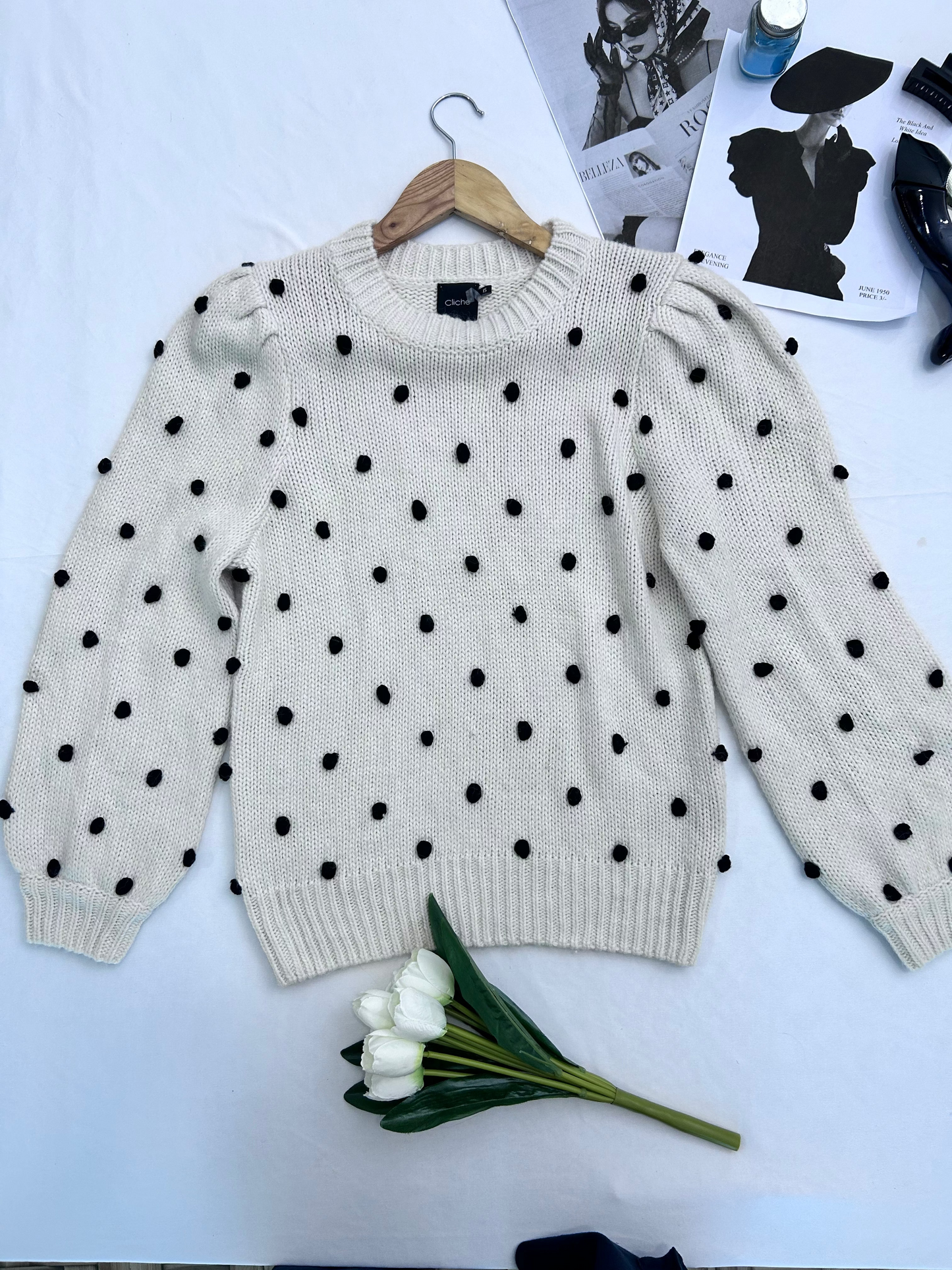 Cute polka cute  pullover