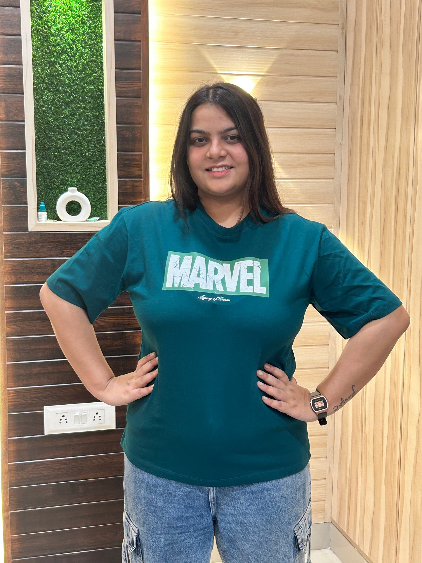 MARVEL-Green T-SHIRT