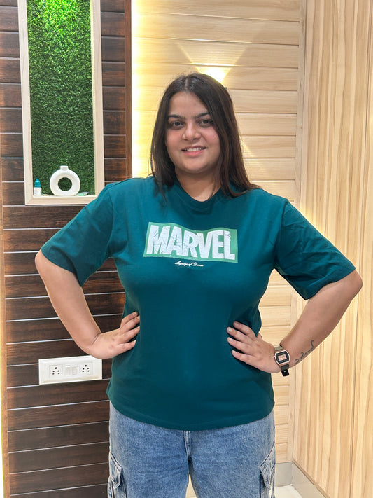 MARVEL-Green T-SHIRT