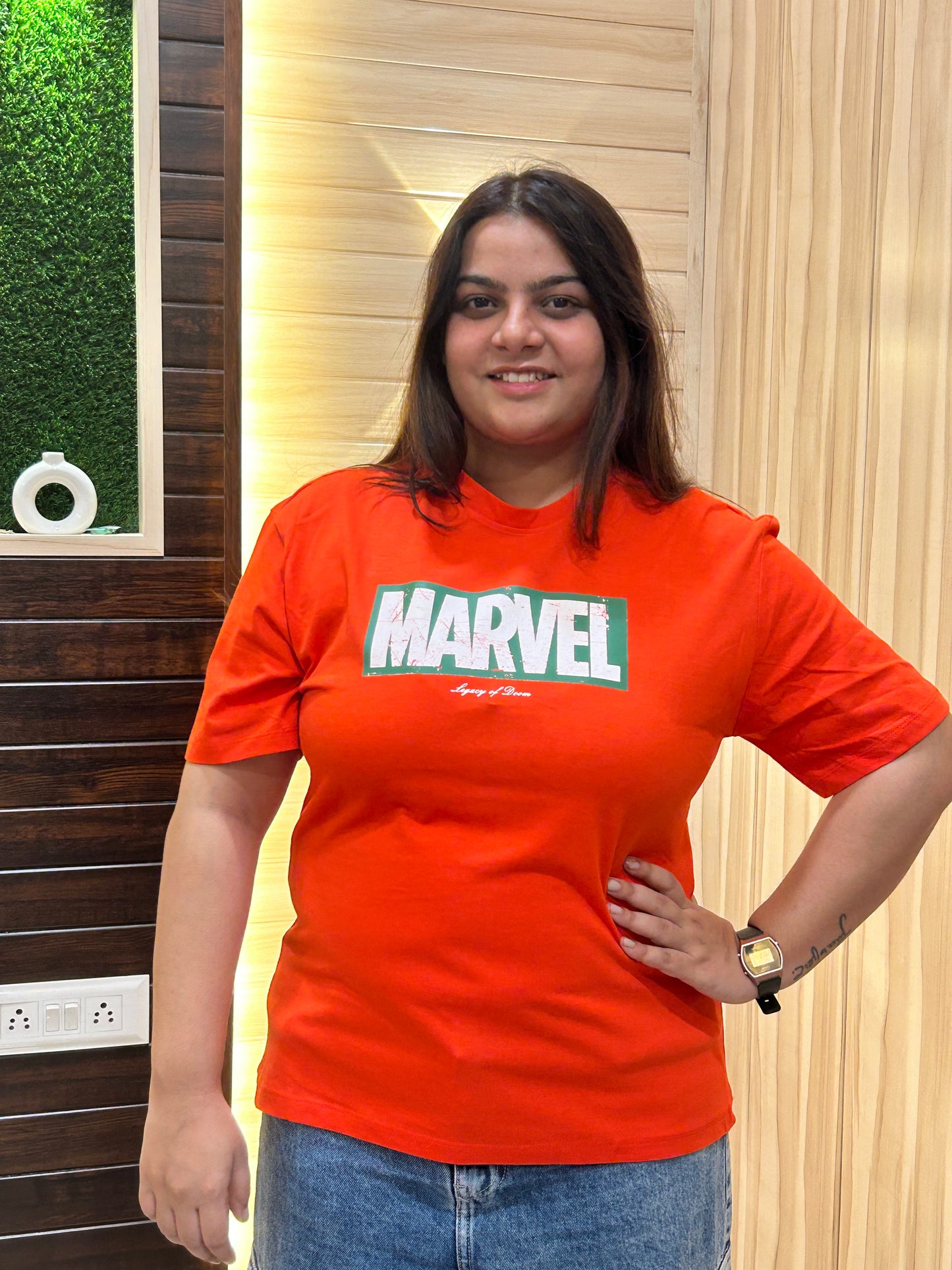 MARVEL-Orange T-SHIRT
