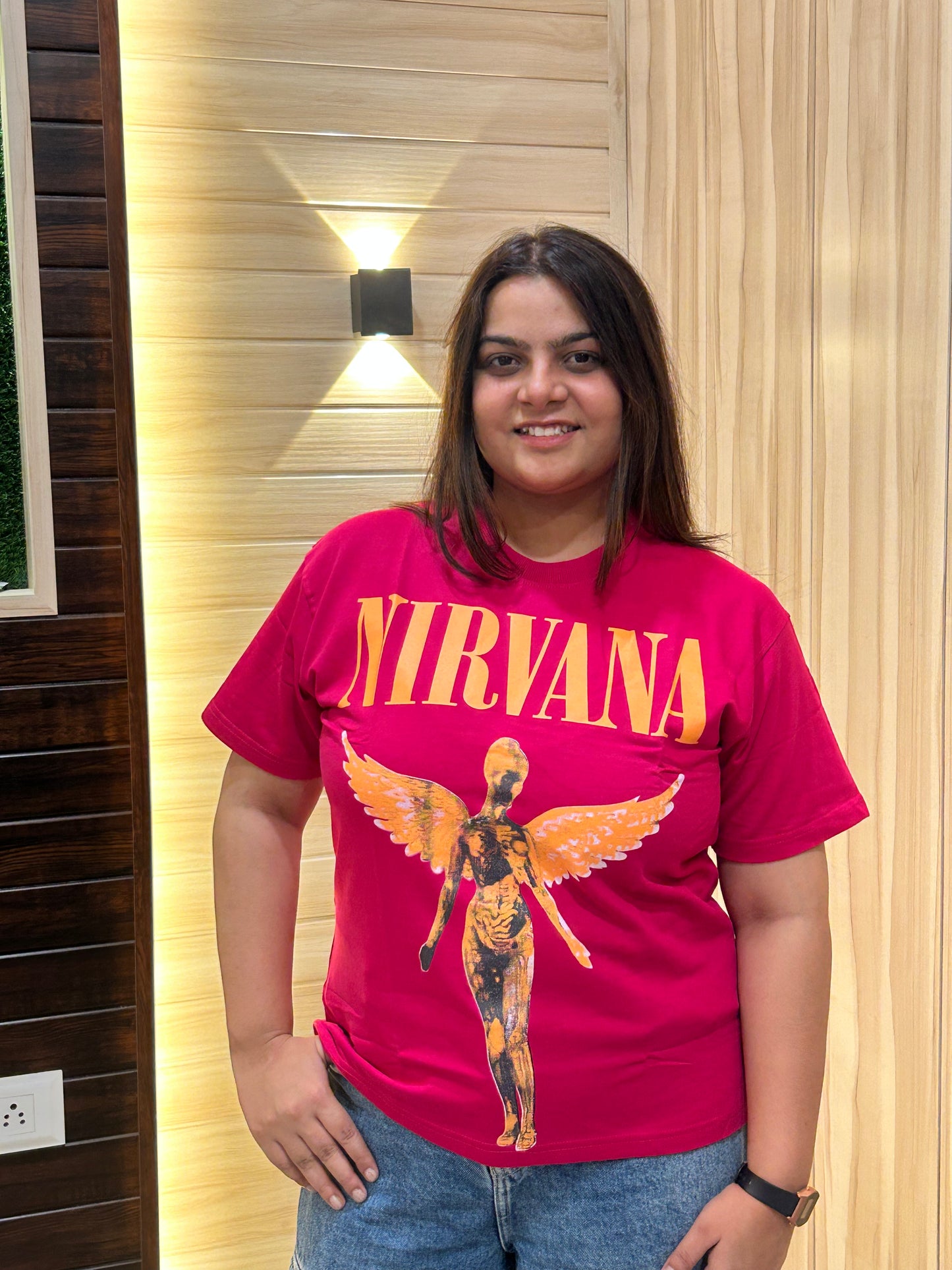 NIRWANA HOT PINK TSHIRT