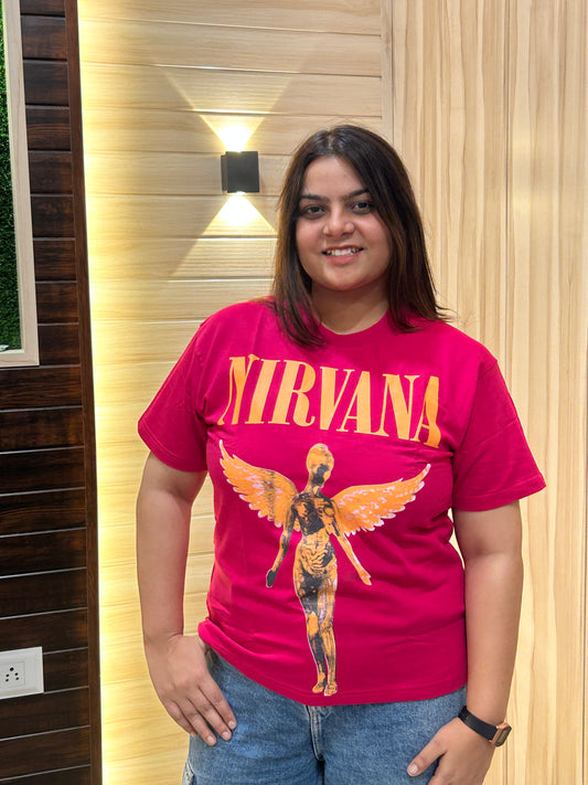 NIRWANA HOT PINK TSHIRT