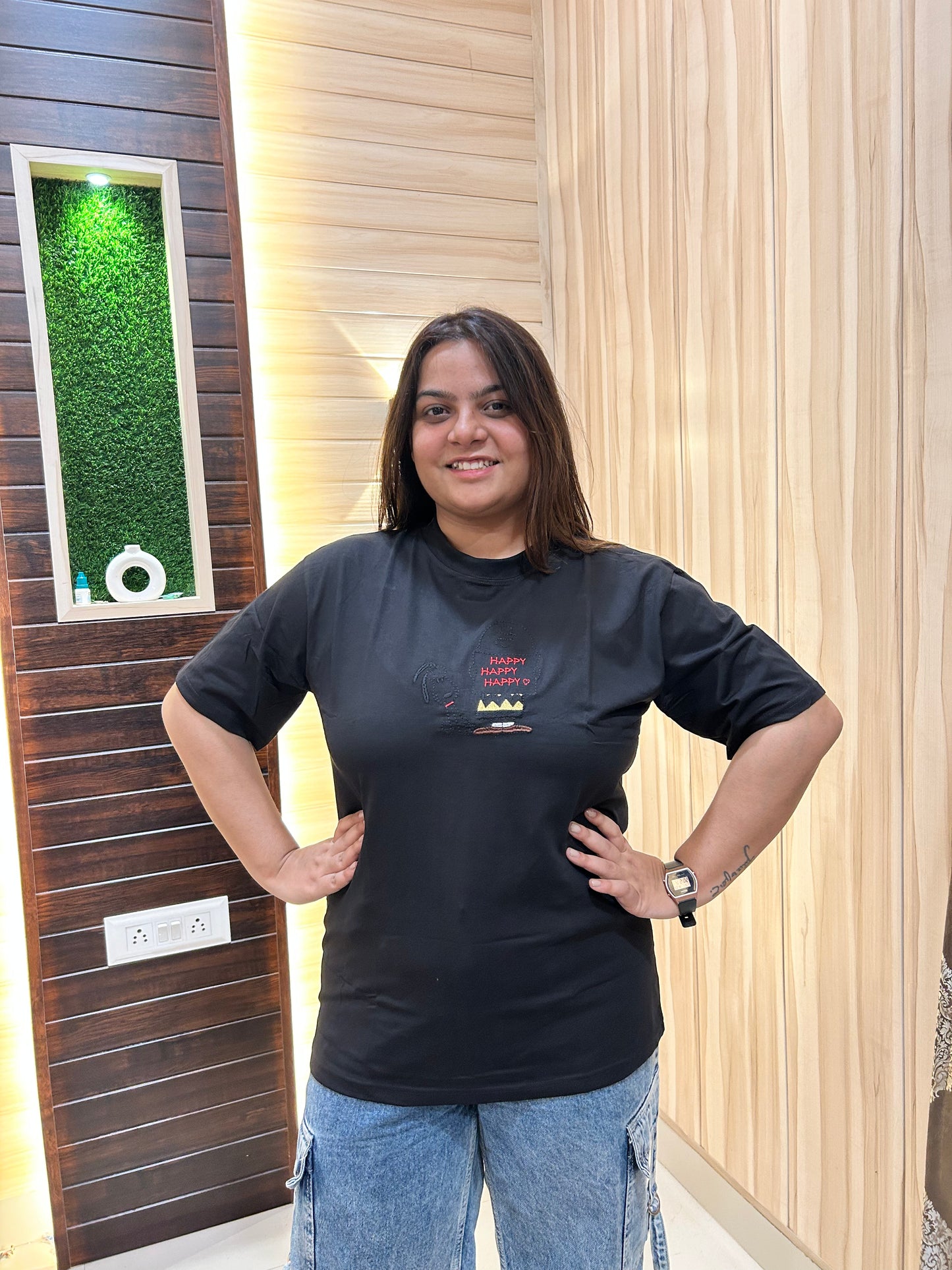 HAPPY HAPPY HAPPY-BLACK